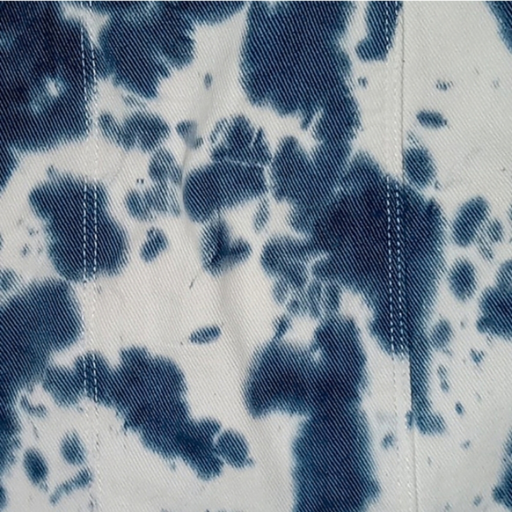 PacSun Paint Tie Dye Panel Mini Skirt Blue White Denim Sz XS NWT - Picture 9 of 12